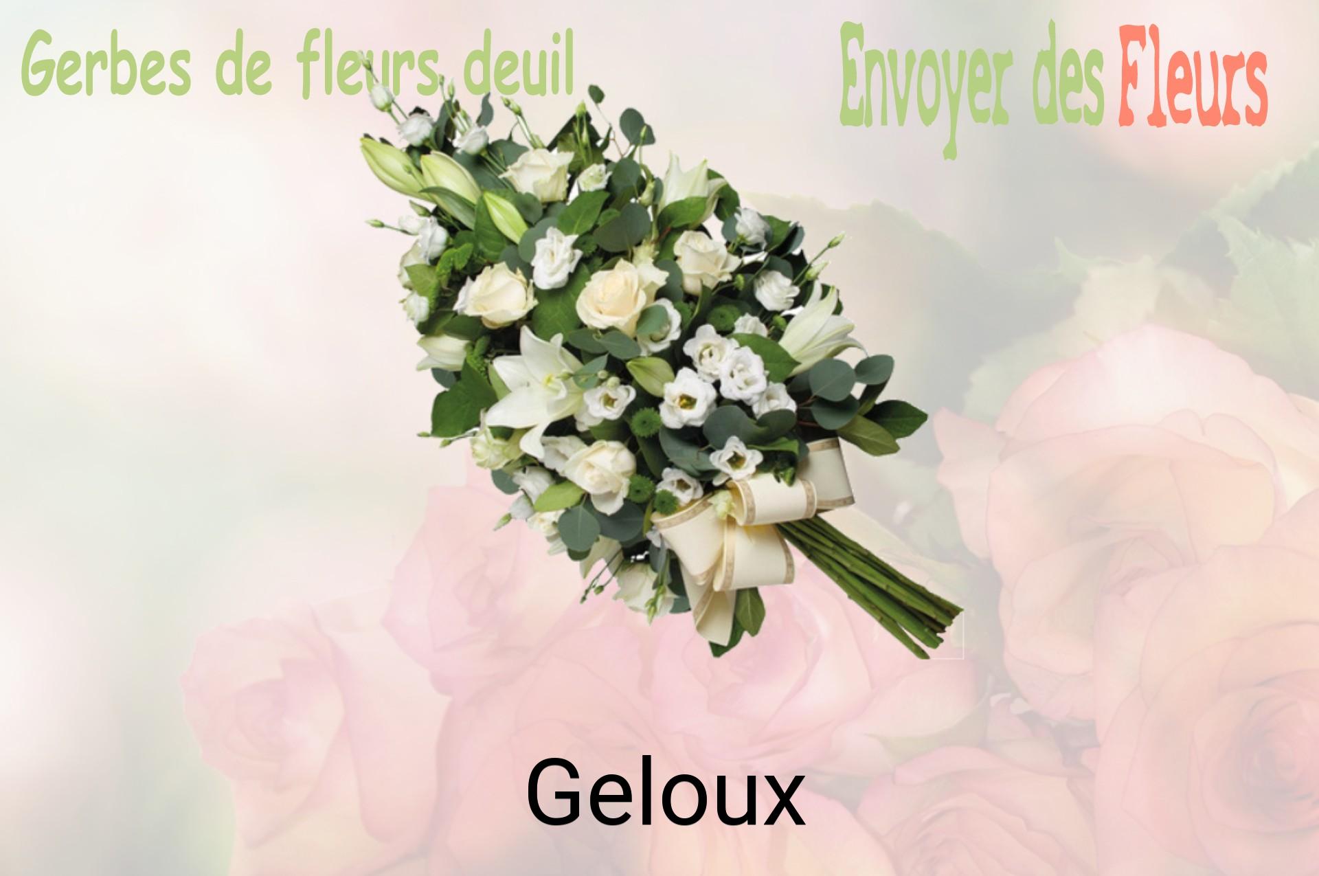 Gerbe de fleurs de deuil livrée à Geloux
